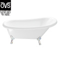 White Color Acrylic Classical Bathtub with Four Claw Feet